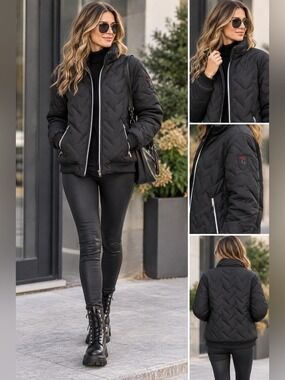 Black Quilted Women's Jacket